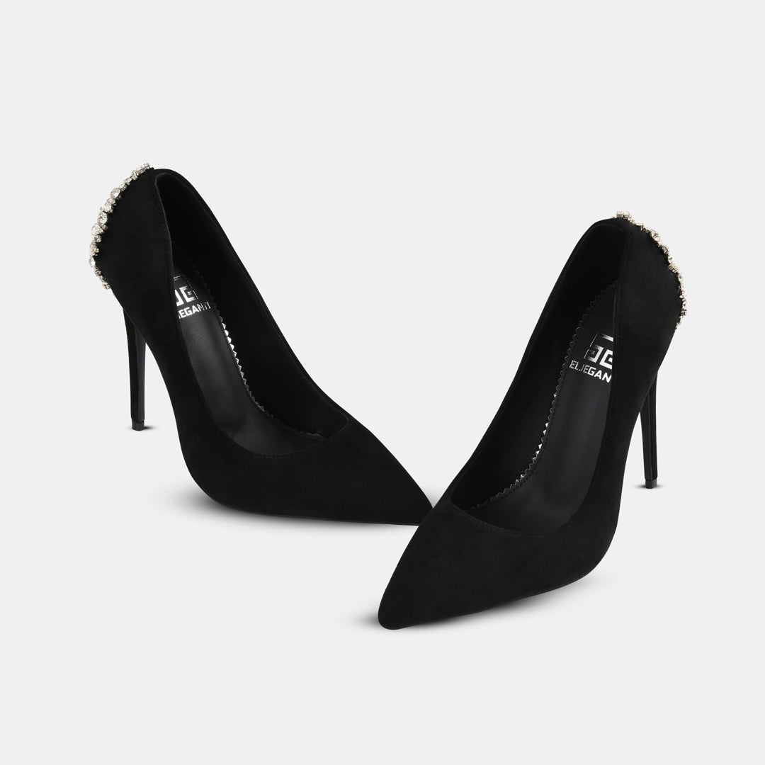 ETERNITY POINTED TOE BLACK SUEDE