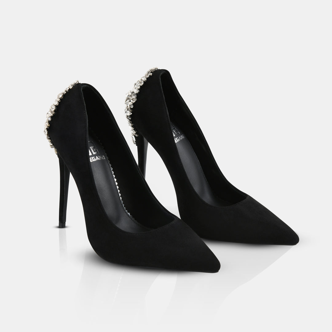 ETERNITY POINTED TOE BLACK SUEDE
