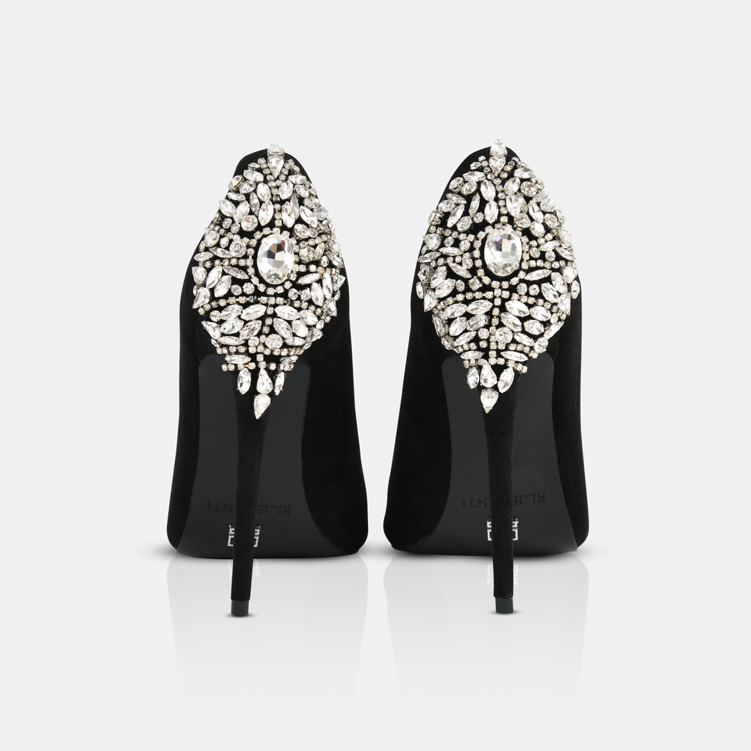 ETERNITY POINTED TOE BLACK SUEDE