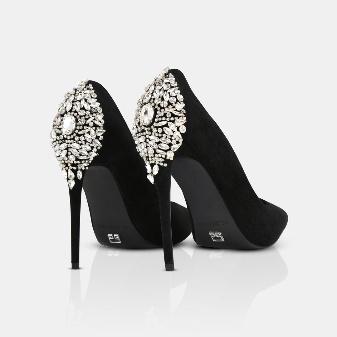 ETERNITY POINTED TOE BLACK SUEDE