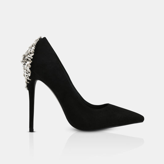 ETERNITY POINTED TOE BLACK SUEDE