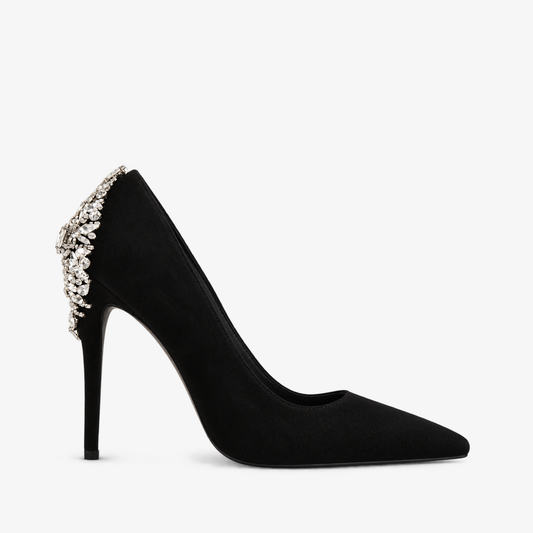 ETERNITY POINTED TOE BLACK SUEDE