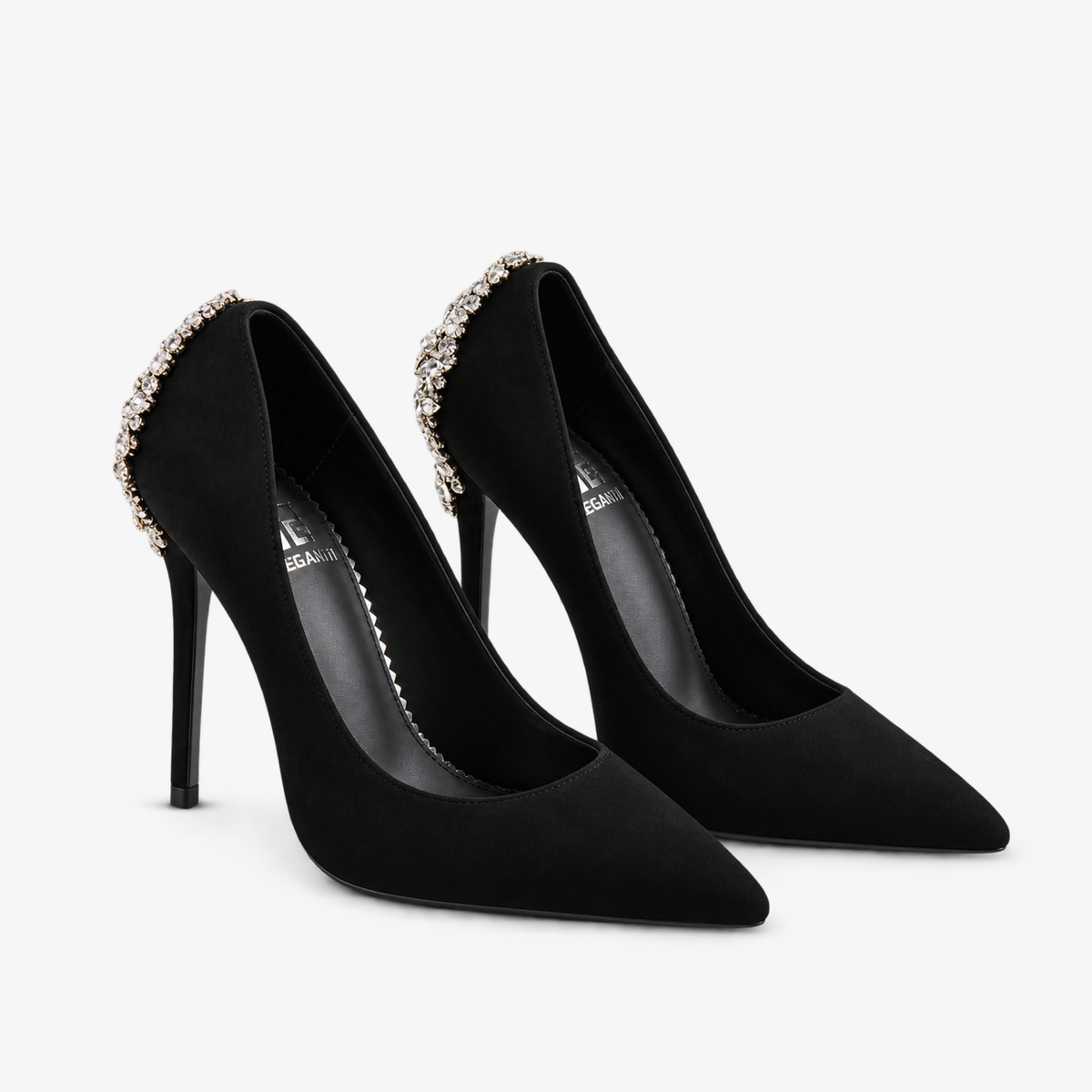ETERNITY POINTED TOE BLACK SUEDE